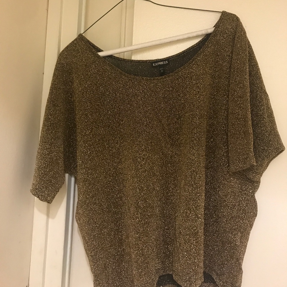 Gold sparkly express top - small
